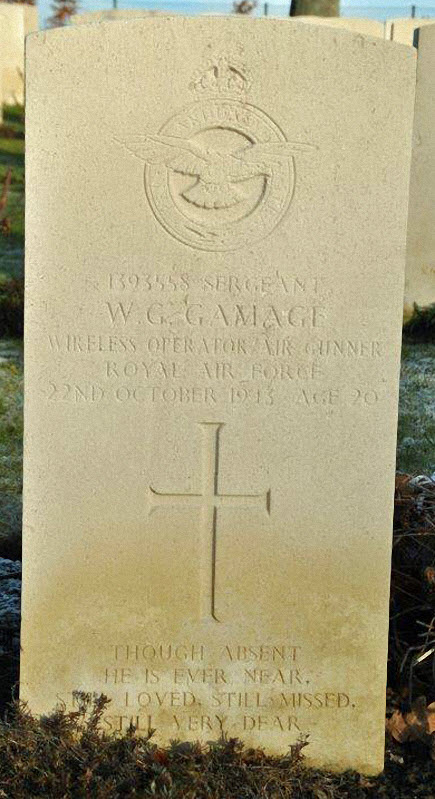 Sgt Walter Geeorge Gammage<br/><br /><br />died October 22nd, 1943